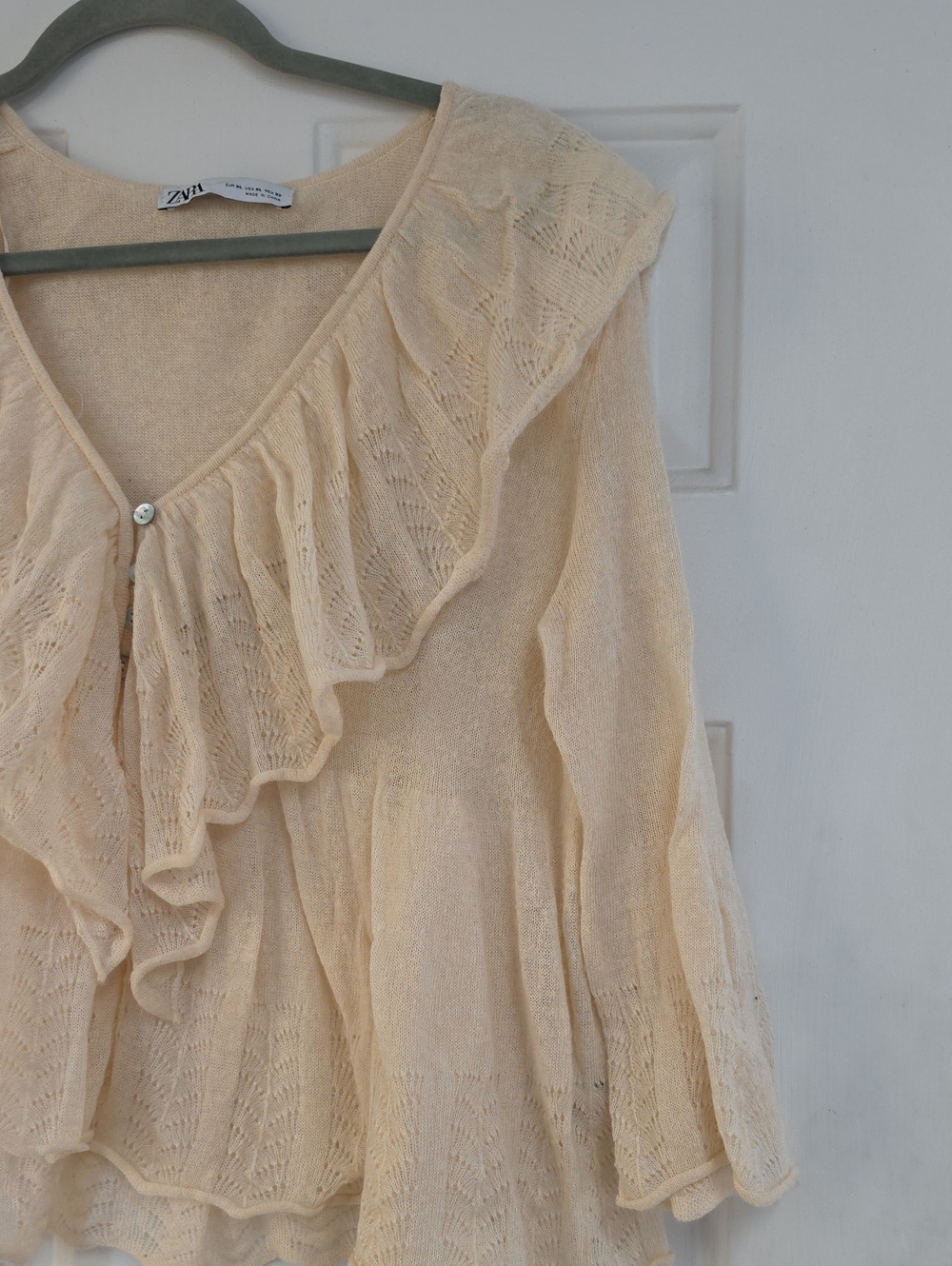 Zara Shimmer Ruffle Lace Top - Picture 3 of 9